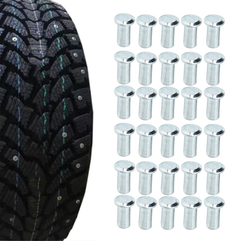 100Pcs Tire Stud Strong Anti Skid Tire Spike for ATV UTV Forklift Off Road Vehicle Silver 13mm - Image 1