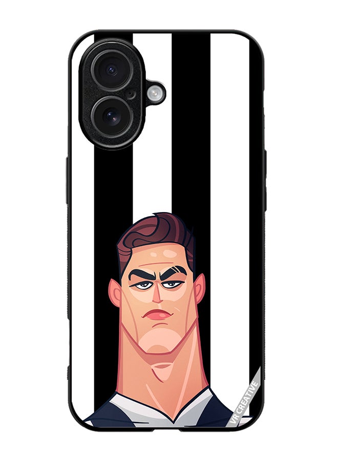 غطاء حماية لجهاز آبل آيفون 17 تصميم Cr7 متعدد الألوان