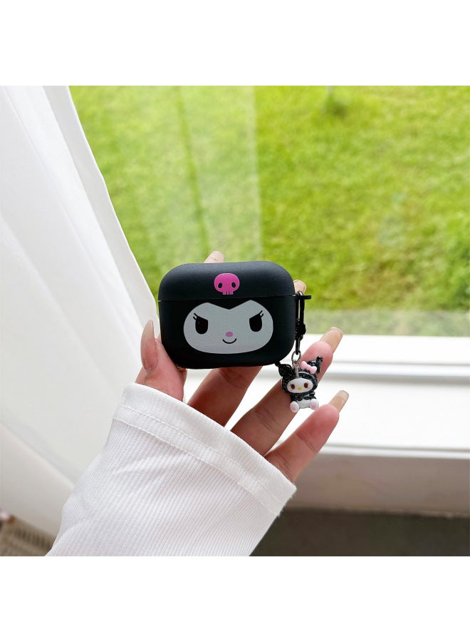 For AirPods 4 Earphone Set Frosted TPU Soft Case Apple 1/2 Generation Cartoon Pendant Pro Bluetooth Protective Cover