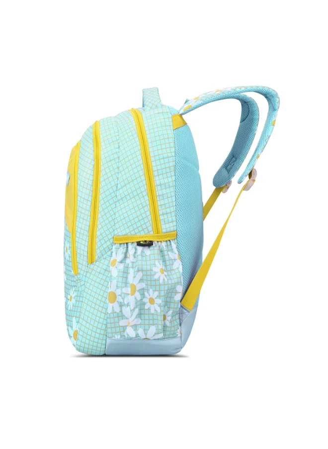 سكاي باجز SKYBAGS BLOOM 02 Unisex Yellow Blue School Backpack - SK BPBLO2EYBL