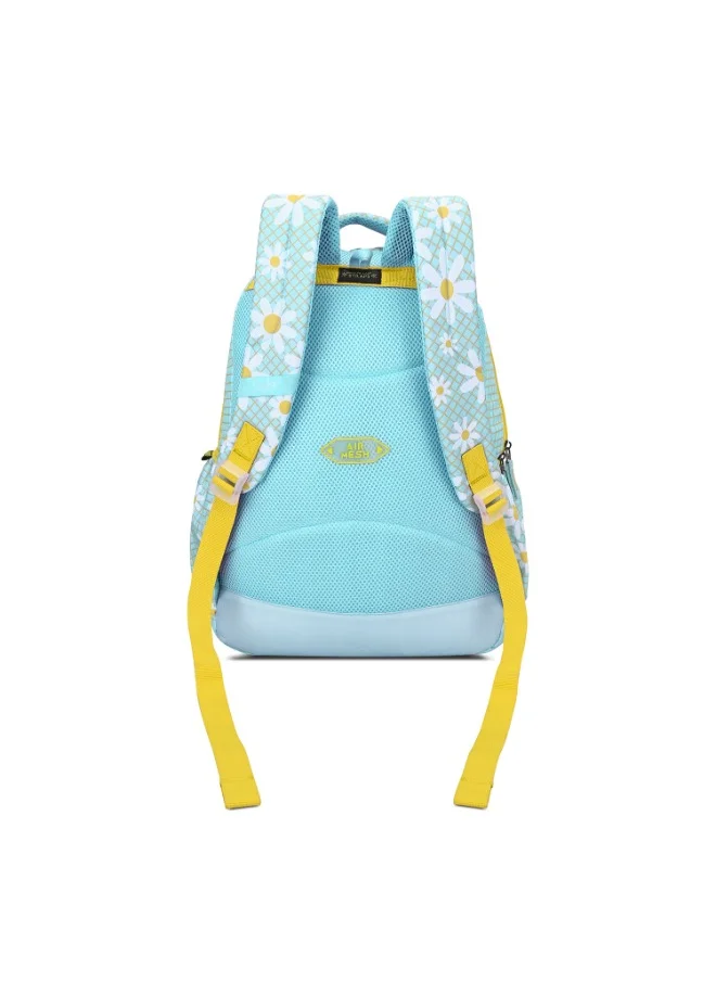 سكاي باجز SKYBAGS BLOOM 02 Unisex Yellow Blue School Backpack - SK BPBLO2EYBL