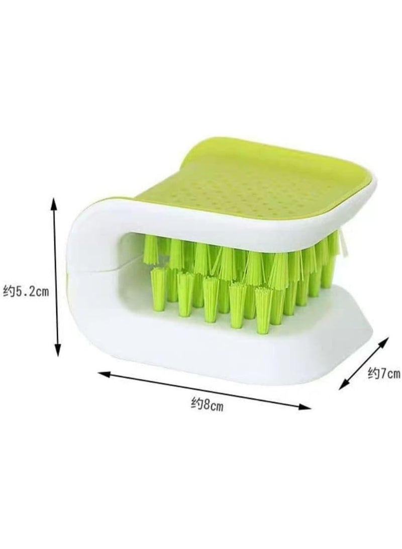 Multi-Purpose Tableware Cleaning Brush with Dual Bristles – Perfect for Knives, Forks, Spoons, and Chopsticks – Comfortable Grip, Durable Design (1 Piece) - Image 3