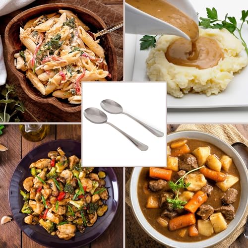 Cornucopia Brands X-Large Stainless Steel Serving Spoons (2-Pack), Buffet & Banquet Style Serving Utensils - Image 3