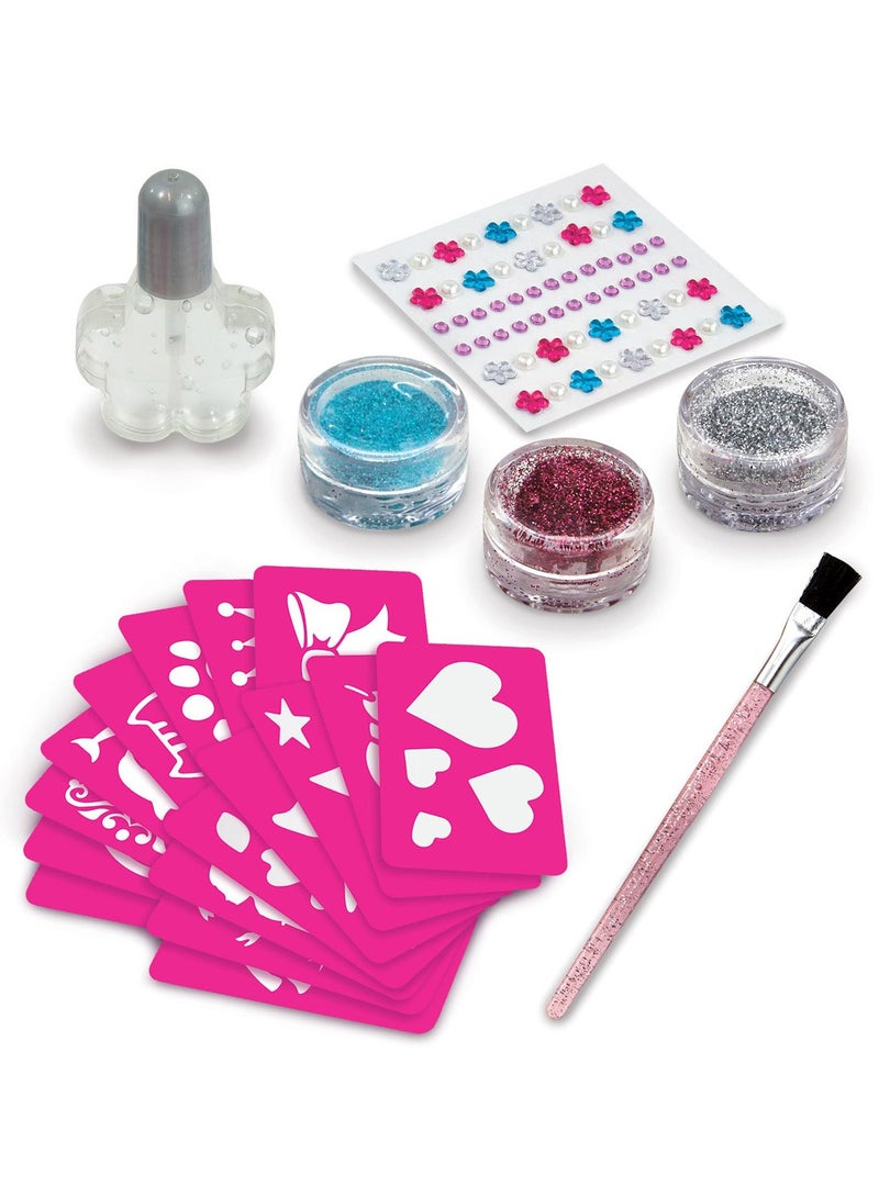 ADDO مجموعة تاتو و جواهر أدو يونيك بوتيك اللامعة | طقم تاتو | قوالب سهلة الاستخدام و لامعة آمنة على البشرة | افعلها بنفسك | لعب تمثيلي | فنون وحرف | فن الجسم المؤقت | سهل التطبيق | يطور المهارات الحركية الدقيقة والإبداع | ملون وقابل للتخصيص | عصري | هدية مثالية لعشاق التاتو والأزياء! - Image 3