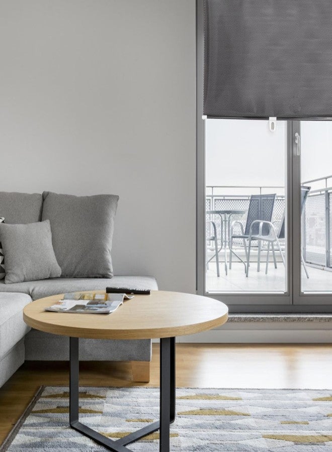 VICASKY No Drill Blackout Blind Shade with Suction Cups, Black Shade Temporary Portable Roller Window Curtain No-Drilling Blackout Blind Temporary Portable Roller Window Curtain - Image 4