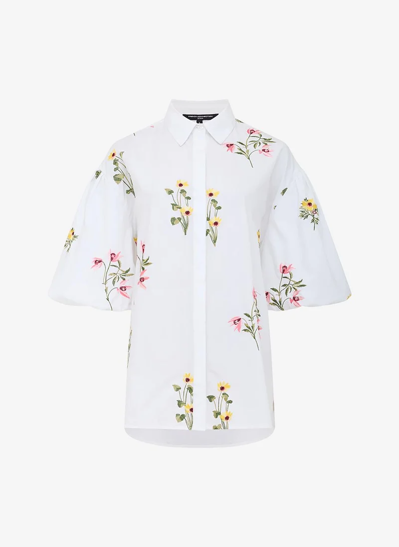 French Connection  Women's Linen White Cambria Cotton Ss Shirt for Women | Best Price UAE