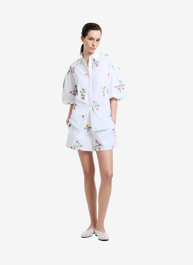 French Connection Women's Linen White Cambria Cotton Ss Shirt - Image 1