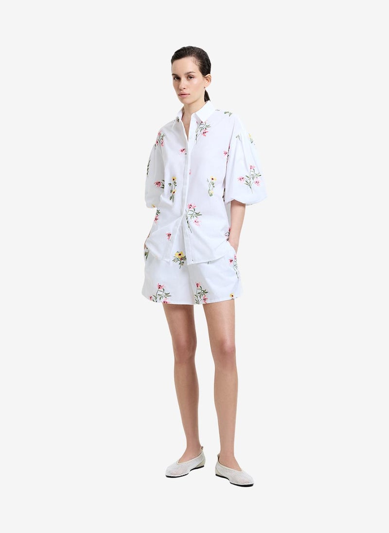 French Connection Women's Linen White Cambria Cotton Ss Shirt - Image 2