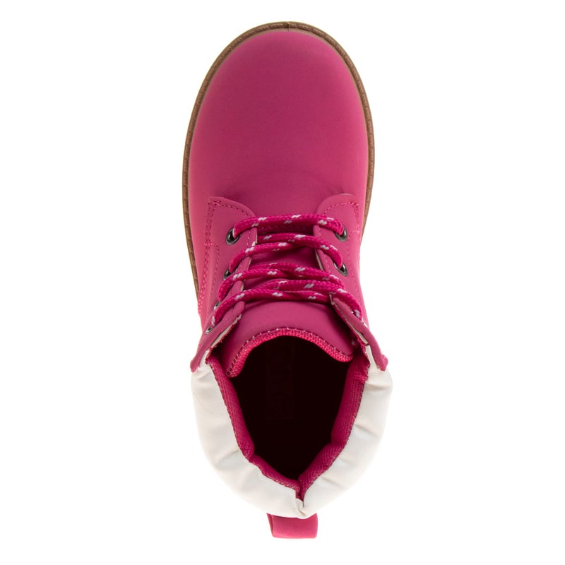 Josmo Kids Hiking Outdoor Waterproof Lace-up Comfort Outdoor Construction workboots, Fuchsia (6 Medium Toddler) - Image 3