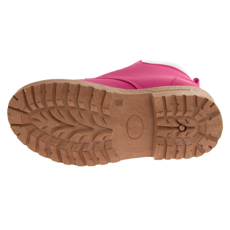 Josmo Kids Hiking Outdoor Waterproof Lace-up Comfort Outdoor Construction workboots, Fuchsia (6 Medium Toddler) - Image 4