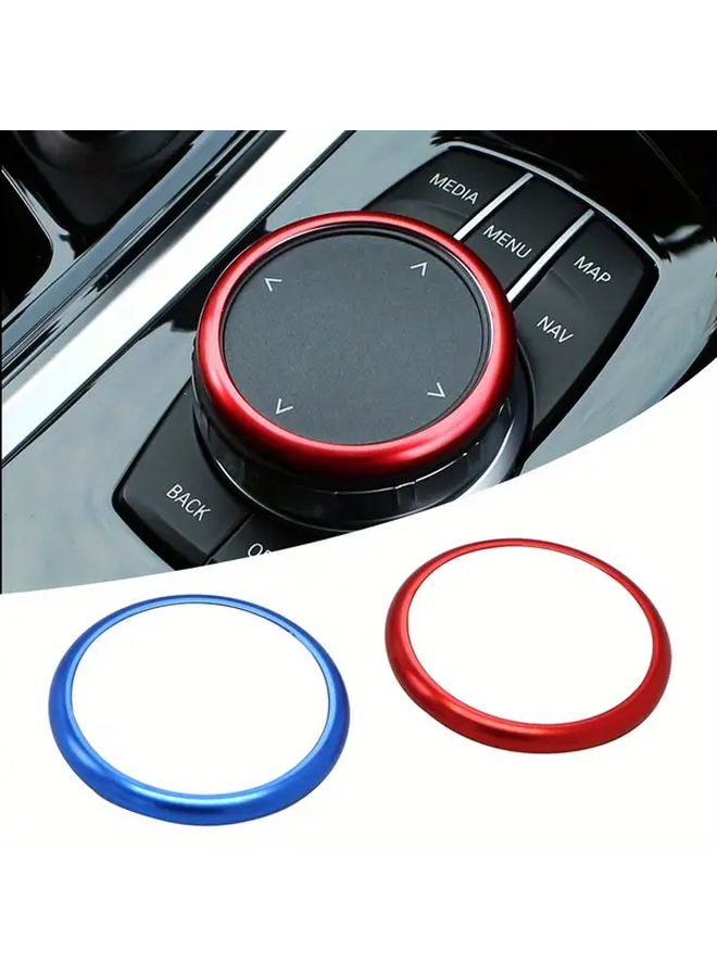 Blue Aluminum Alloy Media Knob Decorative Ring For BMW 1 2 3 4 5 6 7 Series X3 X4 X5 X6 Car Interior - Image 4