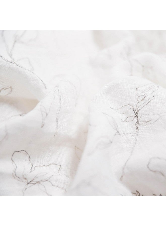 ليتل يونيكورن بطانية قماط من الموسلين القطني العضوي الطبيعي المعتمد من ليتل يونيكورن، عبوة من قطعتين | طقم هدايا من قطعتين (قلم زهور) - Image 2