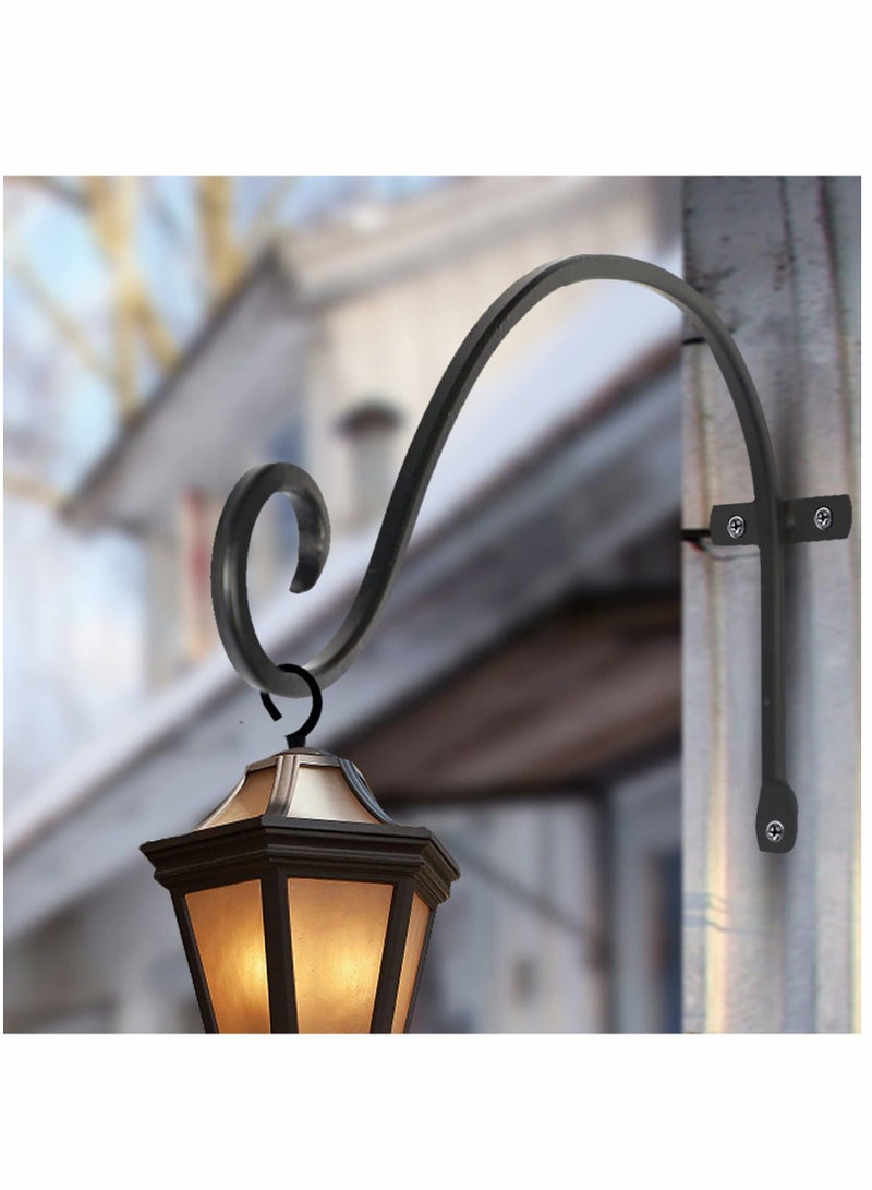 Hanging Brackets, Wall Mount Bird Feeder Hanger, Plant Hook, with Screws Metal Hangers, for Outdoor Lanterns Wind Chimes Feeders, 4 Pack 12 Inches - Image 5