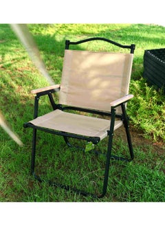 Campmate Foldable Camping Chair Cm-7876 With Wooden Arm Rest |For Camping - Fishing -Outdoor- Picnic  - Image 2