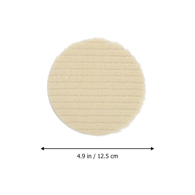 Self Adhesive Wool Buffing Pad 5 Inch 125mm With Sponge Layer For Car Detailing Metal Polishing - Image 3