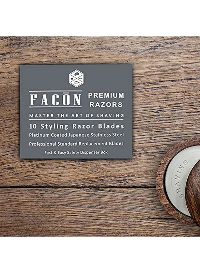 FACON Facón Professional Hair Styling Thinning Texturizing Cutting Razor Replacement Blades - 10 Count - Image 5