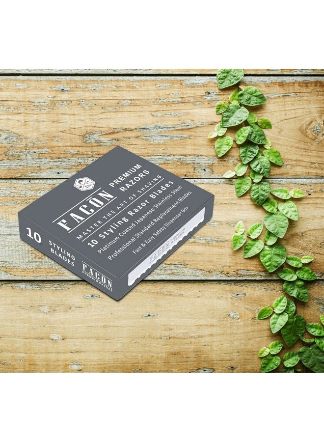 FACON Facón Professional Hair Styling Thinning Texturizing Cutting Razor Replacement Blades - 10 Count - Image 3