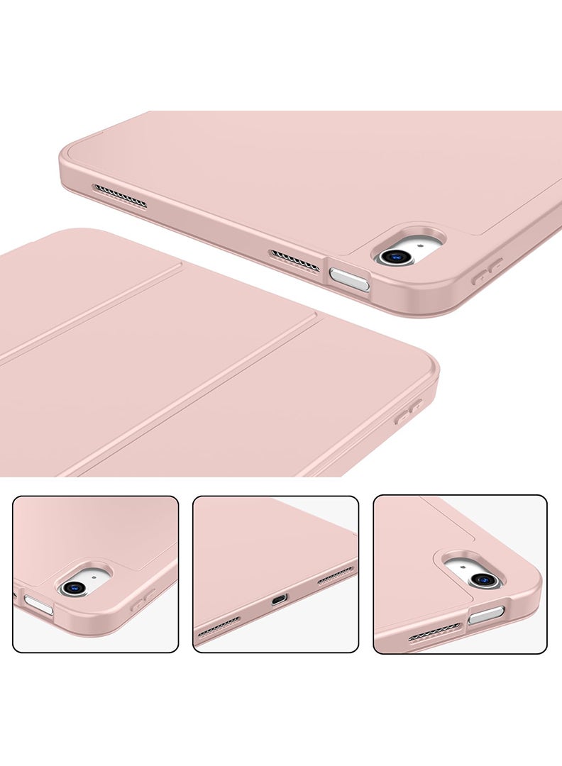Theodor Case for iPad Air M3 2025/ M2 2024 11-Inch , iPad Air 5/4 (2022/2020 5th/4th Gen 10.9-Inch) with Pencil Holder, Slim Tablet Cover with Soft TPU Back, Auto Wake/Sleep Rose Gold  - Image 3