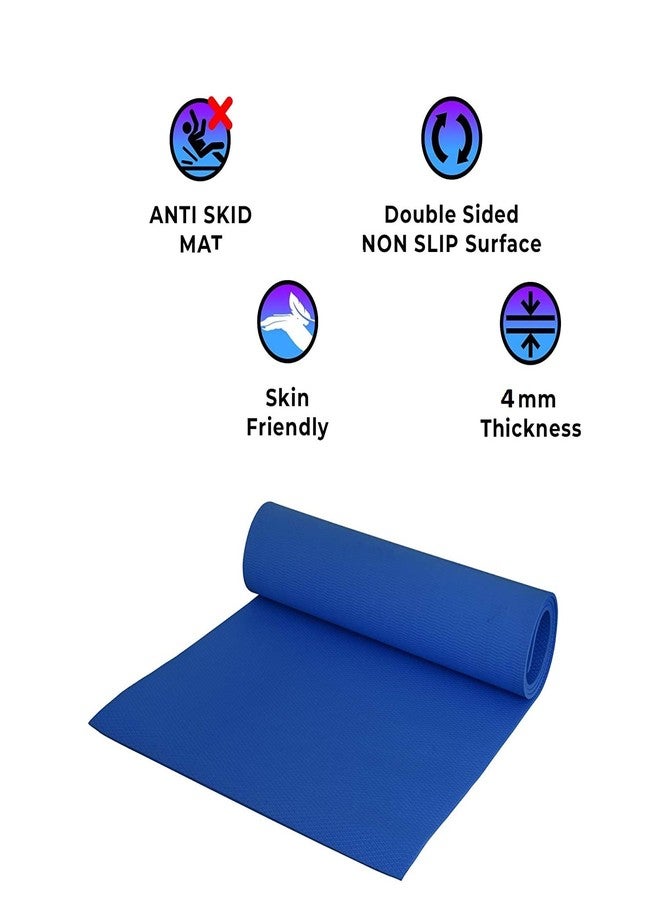 Forgesy Non-Slip Yoga Mat for Men and Women, 4 mm Thick multi-color Yoga mats for Home, Gym and Outdoor Workout (Made in India) - Image 3