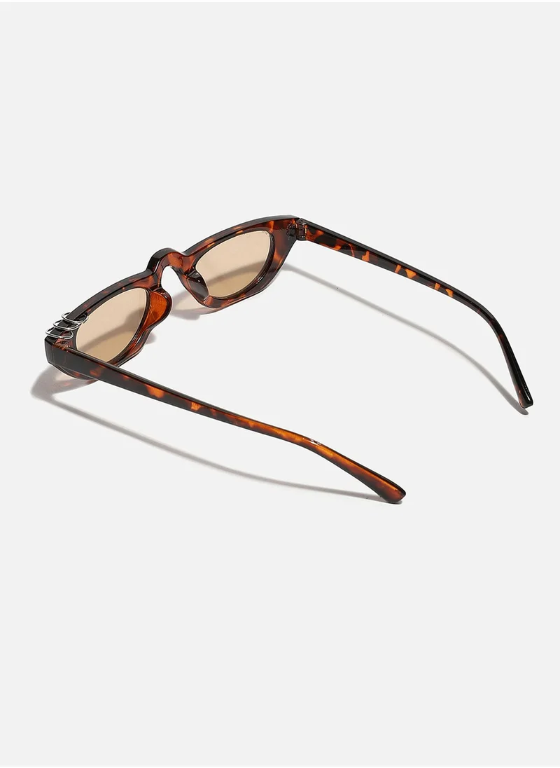 Haute Sauce Animal Print Frame Retro Sunglasses