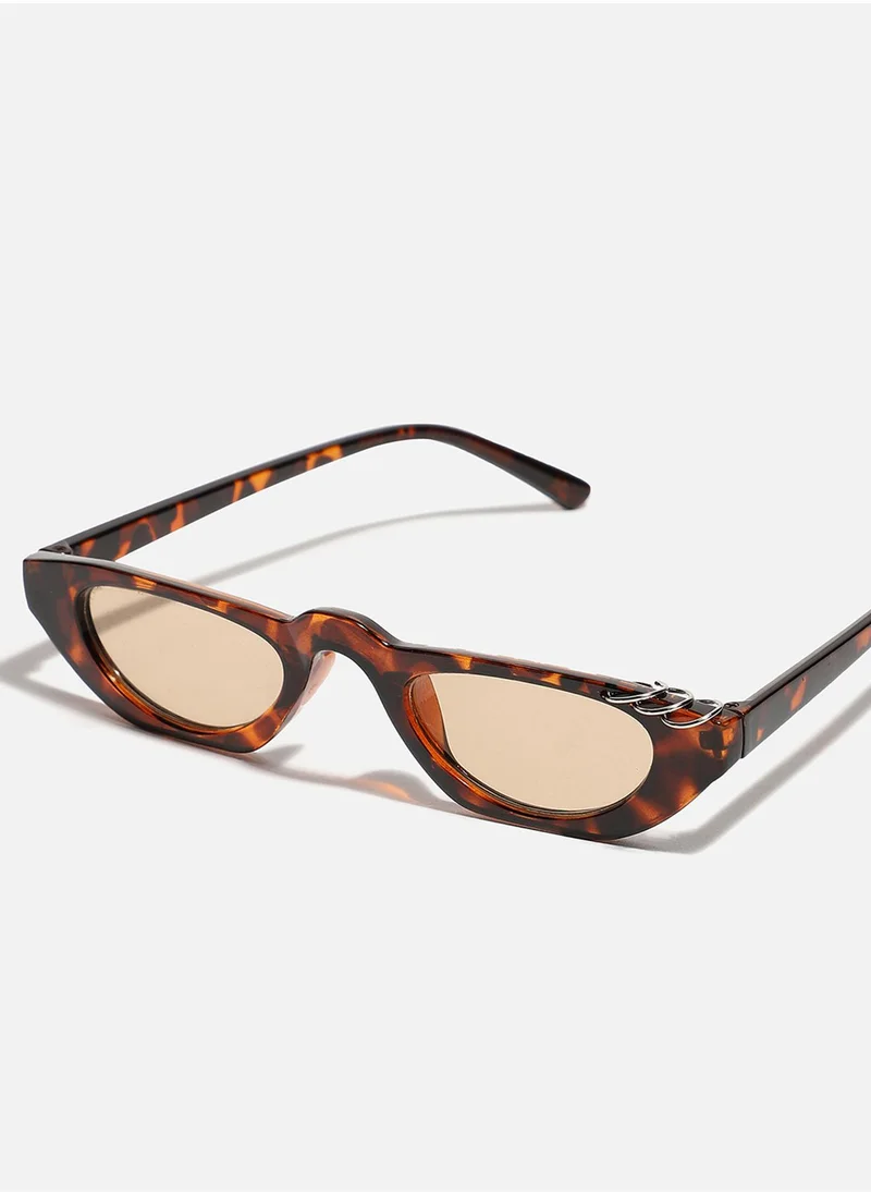 Haute Sauce Animal Print Frame Retro Sunglasses