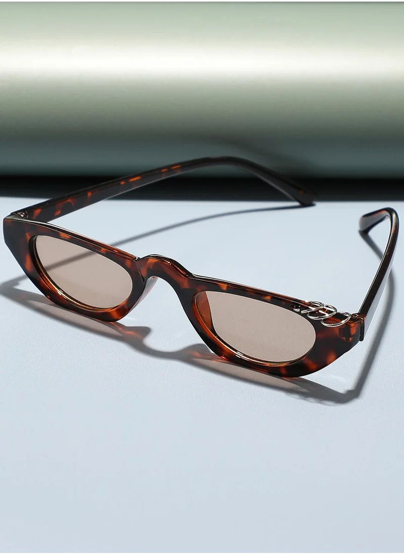 Haute Sauce Animal Print Frame Retro Sunglasses
