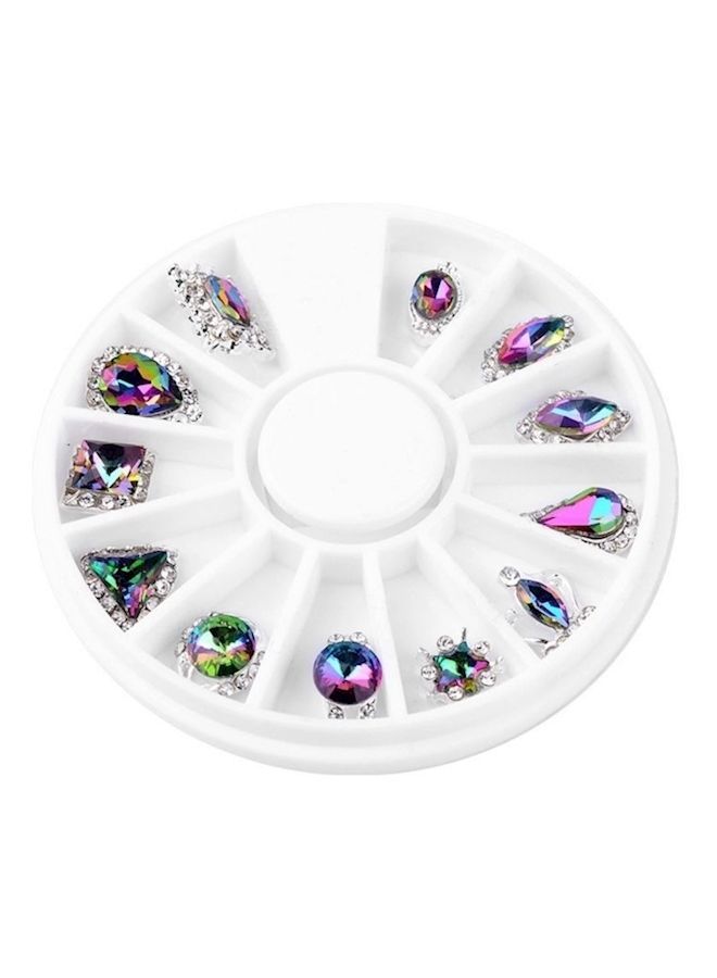 NIBEMINENT Flame Drill Nail Wheel Art Decoration Multicolour