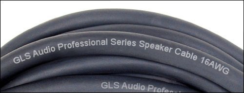 GLS Audio 50 feet Speaker Cable 16AWG Patch Cords - 50 ft 1/4 inch to 1/4 inch Professional Speaker Cables Black 16 Gauge Wire - Pro 50' Phono 6.3mm Cord 16G - Single - Image 2