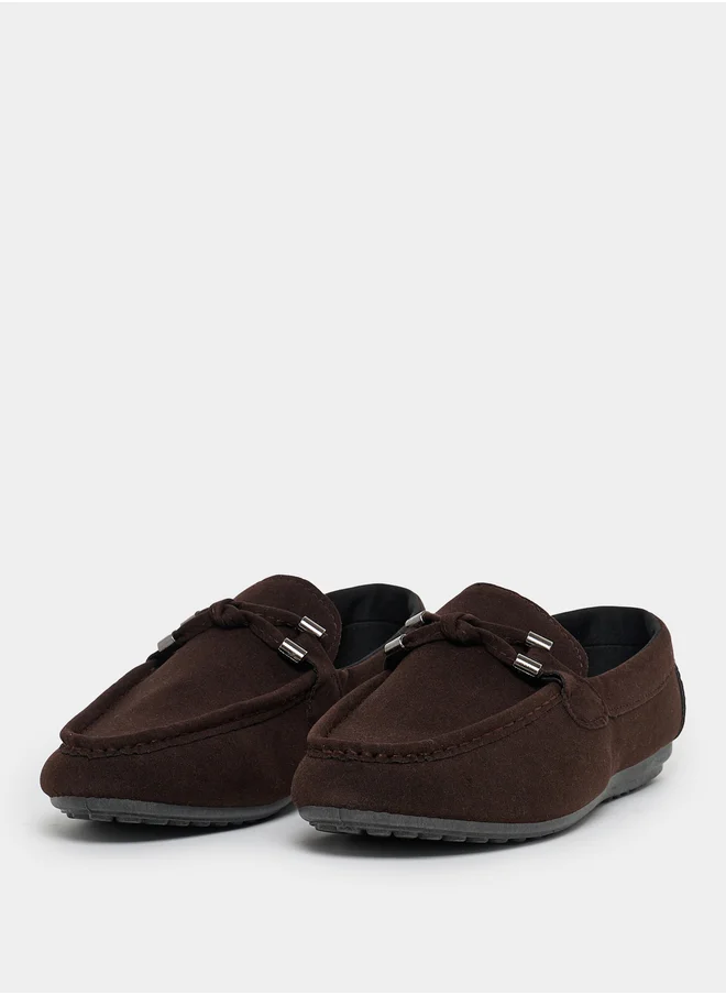 ستايلي Bow Detail Slip On Loafers