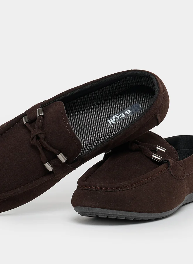 Styli Bow Detail Slip On Loafers