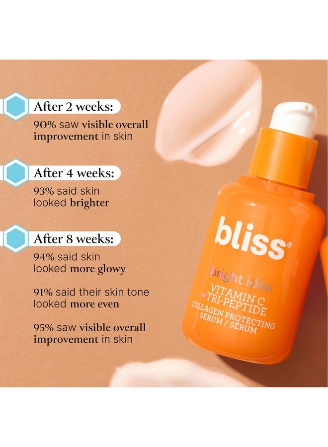BLISS Bright Idea Vitamin C + Tripeptide Collagen Brightening Face Skincare Serum Anti Aging Boosts Skin Elasticity Clean Vegan & Crueltyfree 1 Fl Oz - Image 3