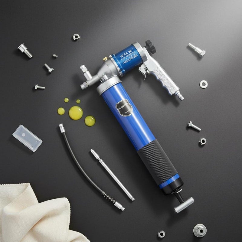 predolo High Pressure Oil Industrial Grade Pneumatic Oil Labor Saving Air Powered r for Mechanics, Barrel Trans Non-Rot - Image 2