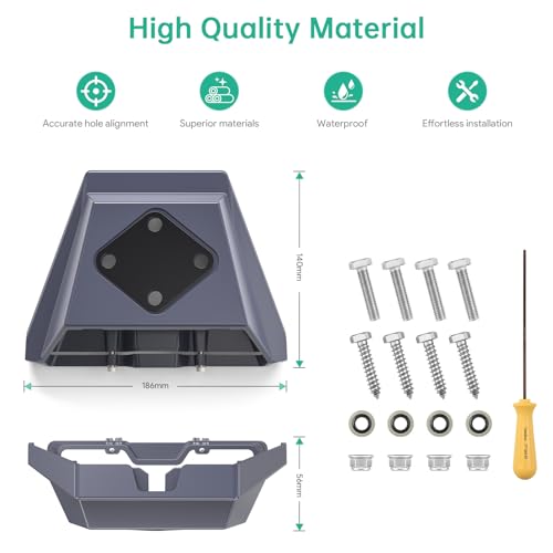 XLTTYWL Starlink Gen 3 Mount, Premium Heavy Duty Starlinks Gen3 Standard Mobility Roof Mount for Gen 3/V3 Starlink Flat Standard Dishy Fits RV, Boat, Wood, Metal, Plastic or Slotted Vehicle Rails - Image 2