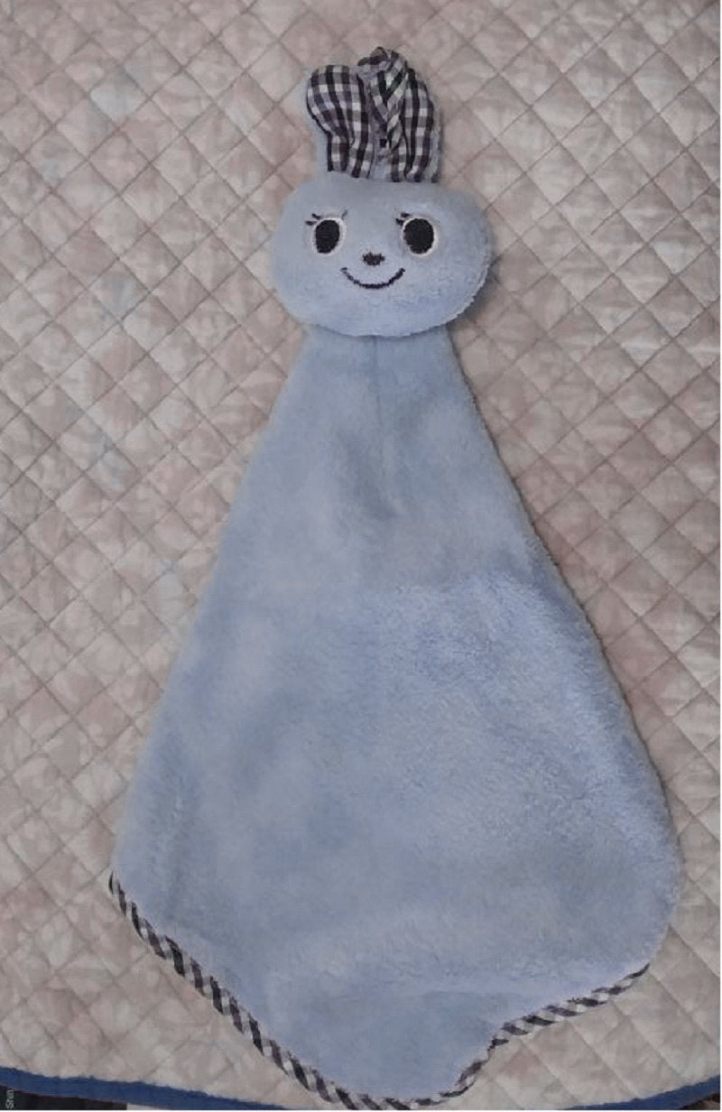 Magnusdeal Cartoon Hanging Hand Towel for Home Kitchen Bathroom Office Microfiber Absorbent Cute Cartoon Expression Hand Towel for Kitchen and Bathroom (1 Pc) (Bunny, Blue) - Image 2