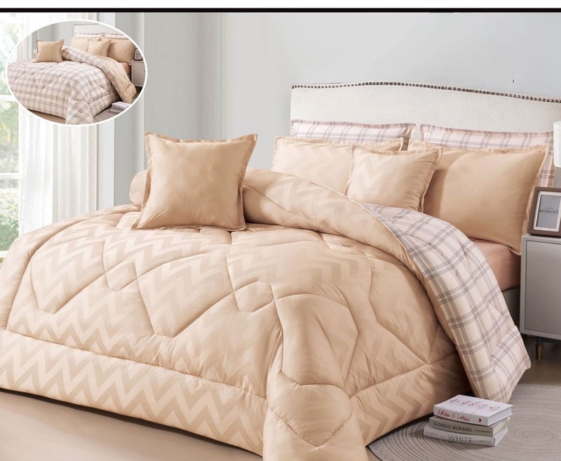 5-piece single bedsheet set, medium filling, summer style, plain, microfiber material - Image 1