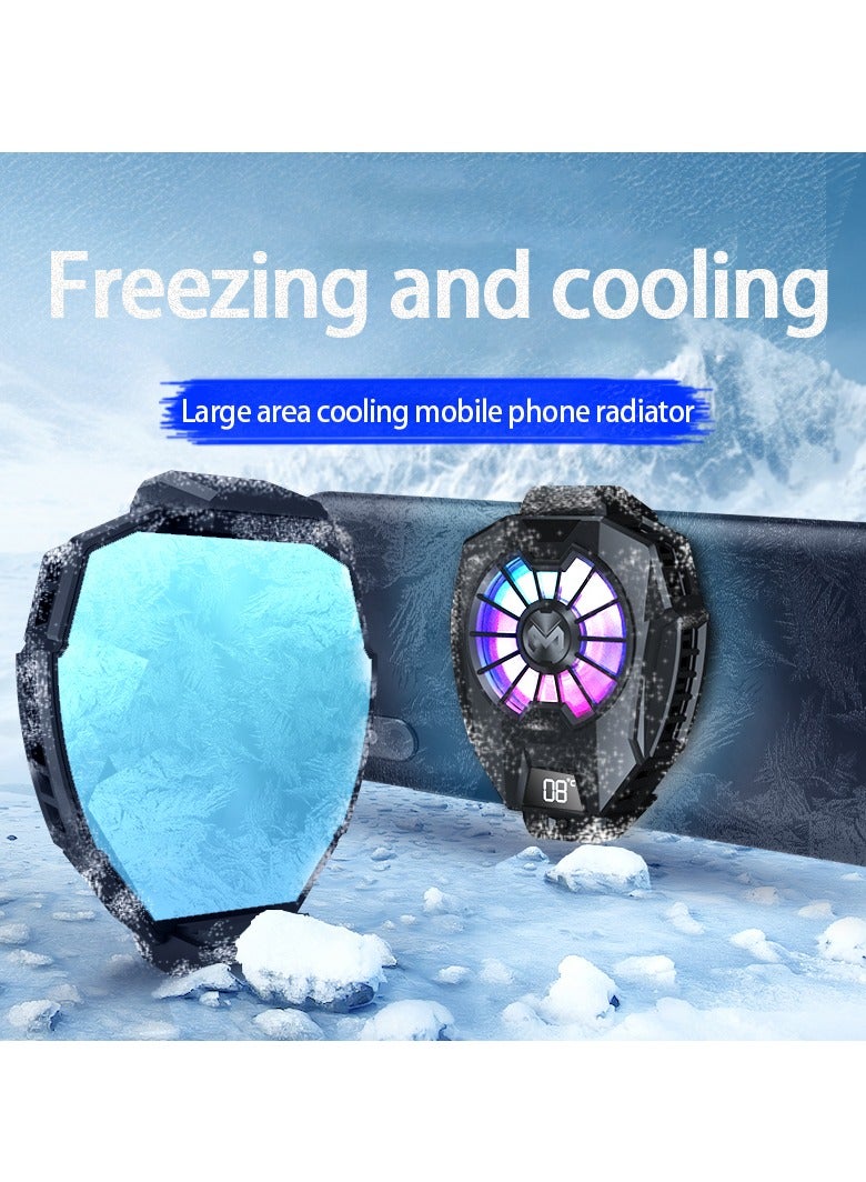DL05 Mobile Phone Cooler Cooling Fan Radiator with Colourful Lights, Semiconductor Mobile Phone Cooling Wired Radiator - Image 2