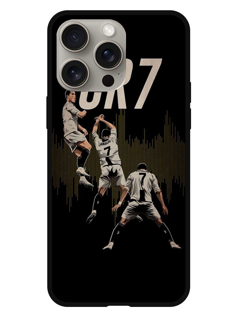 Theodor حافظة حماية مضادة للخدش والصدمات لهاتف iPhone 15 Pro Max CR7 - Image 1