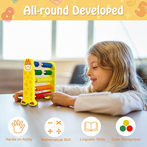 Sealive Wooden Counting Toy 50 Beads Abacus for Kids Math Cartoon Giraffe Counters for Kids Counting Toys for Preschool Learning Development Develops Coordination Motor Skills - Image 5