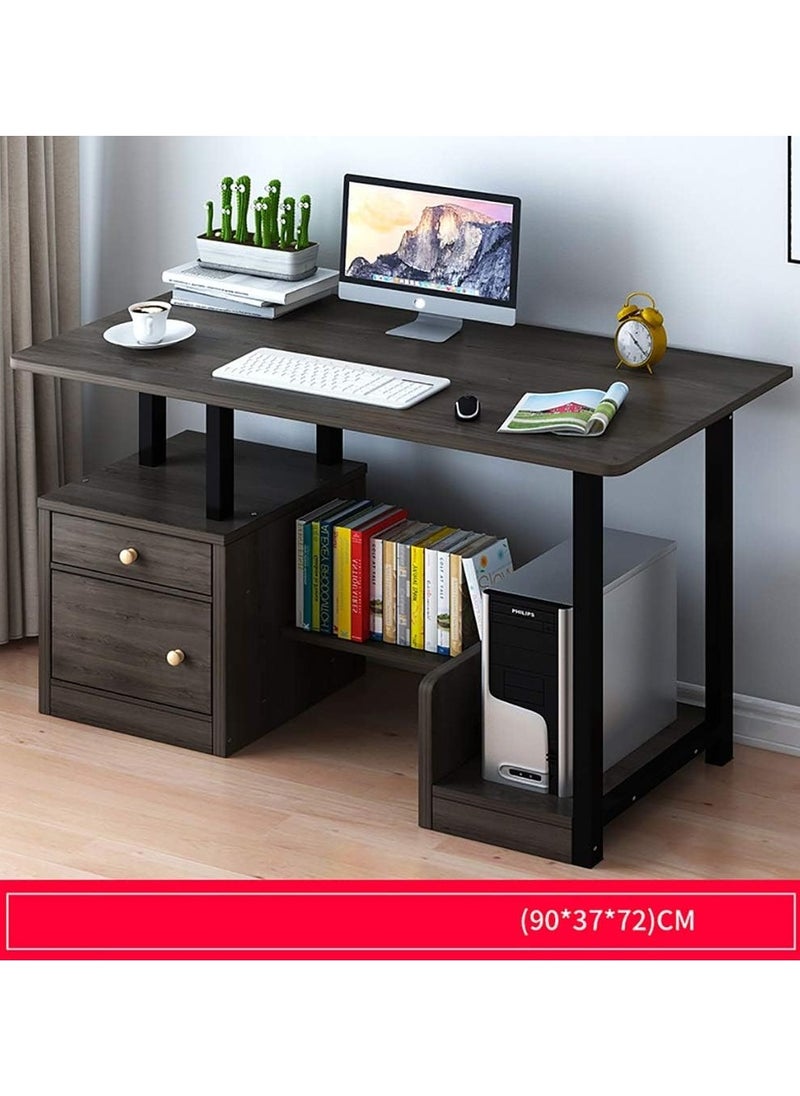 DubaiGallery - Computer Home Office Desk with Keyboard Tray Drawer Storage Large Table Student Writing Table Work Furniture Desk - Image 1