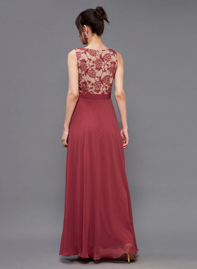 Miss Chase Floral Chiffon Dress - Image 4