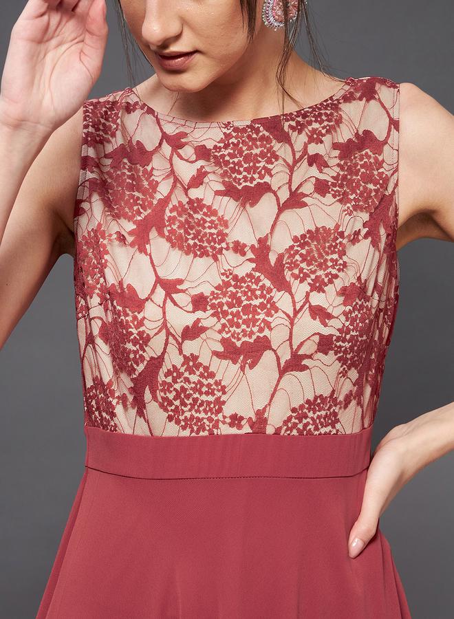 Miss Chase Floral Chiffon Dress - Image 5