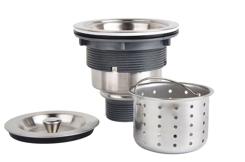 KONE 3-1/2 Inch Sink Drain Assembly Kit, Removable Deep Sink Strainer Basket with Sink Stopper/Sealing Lid for Home, Kitchen, Stainless Steel - Image 4