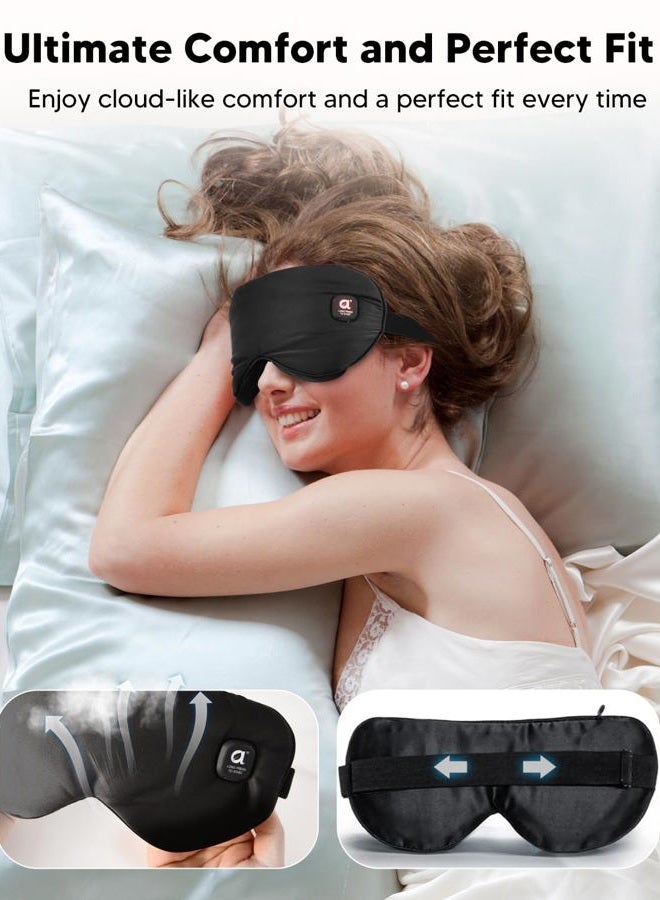 arboleaf Heated Eye Mask for Dry Eyes, Cordless Rechargeable Warm Eye Compress, Temperature Control, Light Blocking, Washable Cover & Travel, 1000mAh Rechargeable Battery - Image 2