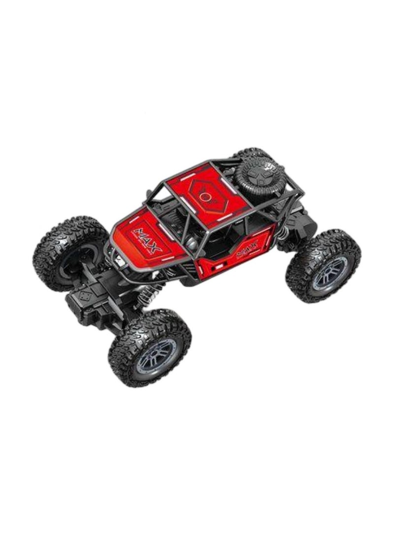 HALAMODO Kids Alloy Off-Road Climbing Car Toy - Manual Push-Pull Backwards & Forwards, Durable ABS Shell, Weather-Resistant, No Batteries Needed, Red/Black/Green, Outdoor Adventure Play, Sturdy Frame Design