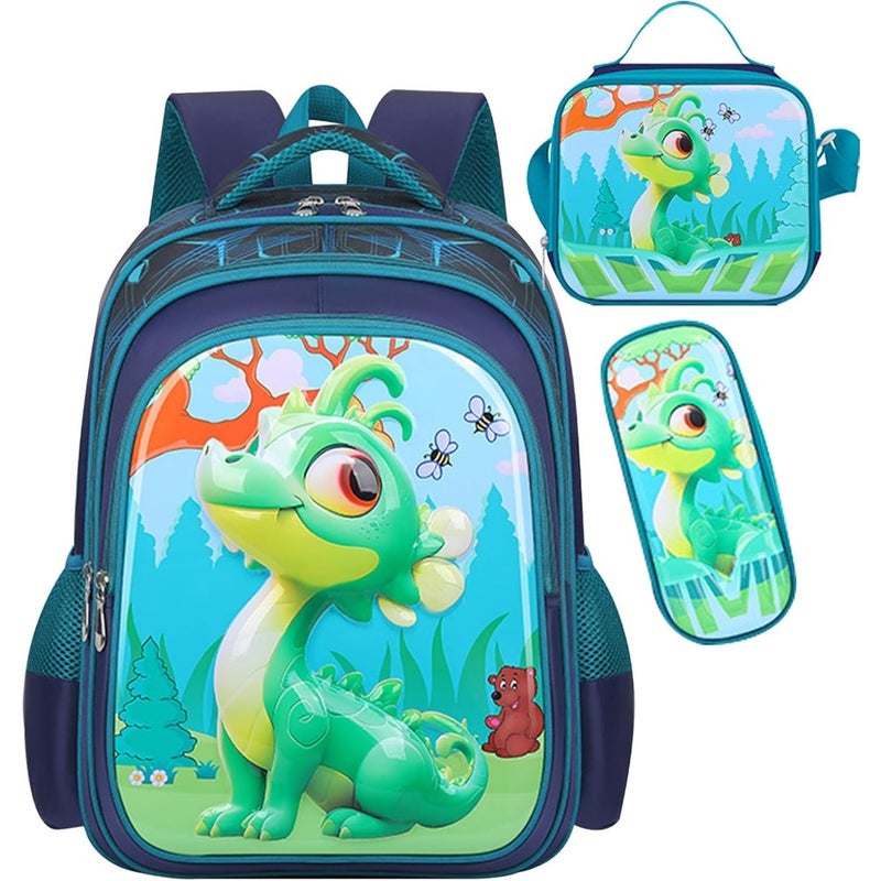 Rolling Backpack Luggage with Wheels, Unisex Child Toddler Unicorn Roller School Bag with Pencil Case, Lunch Bag, Girls Boys Bookbag Travel Suitcase - Image 1