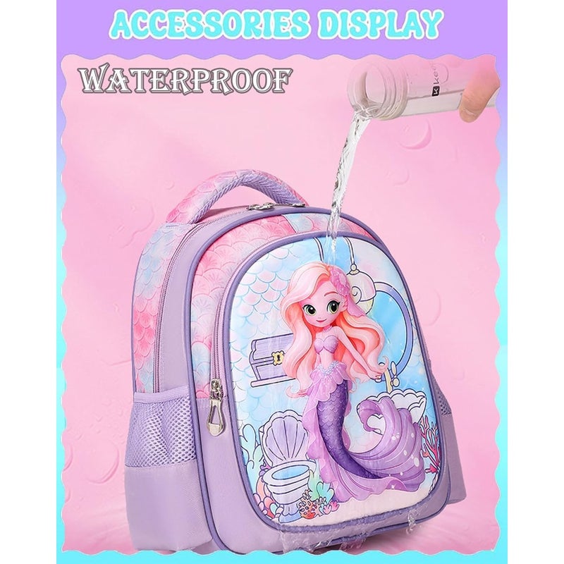 Rolling Backpack Luggage with Wheels, Unisex Child Toddler Unicorn Roller School Bag with Pencil Case, Lunch Bag, Girls Boys Bookbag Travel Suitcase - Image 5