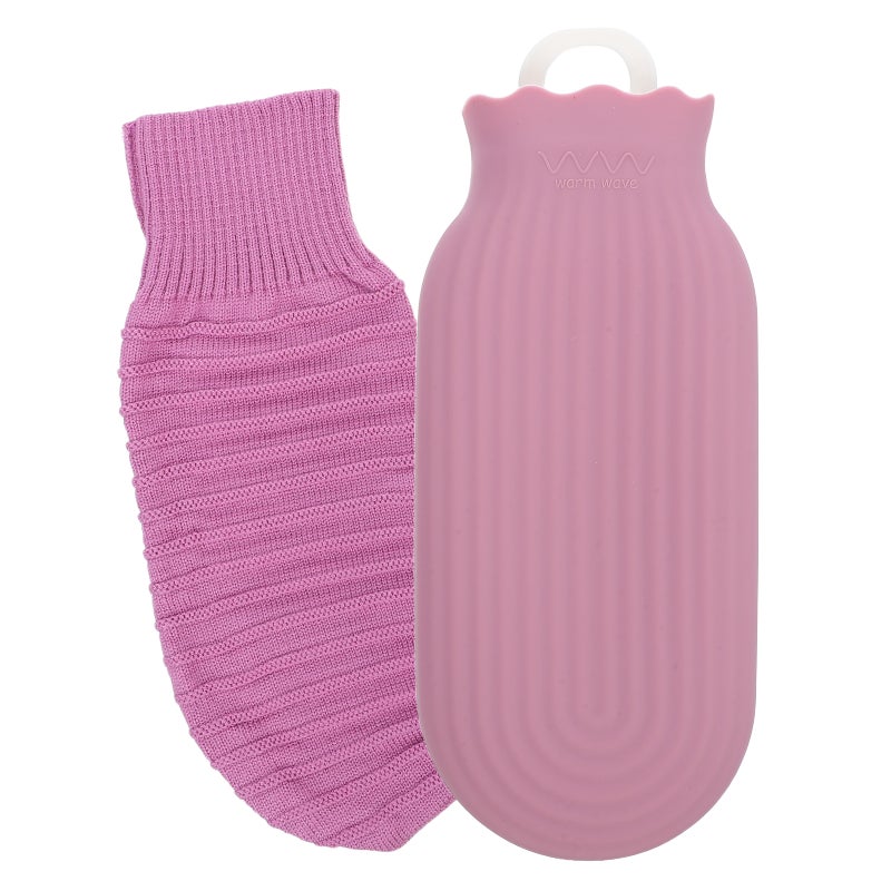 2pcs Hot Water Bottle - Silicone Hand Warmer Bag Knitted Cover Portable Hand Warmers For Women Hot Cold Compress Body Feet - Image 4