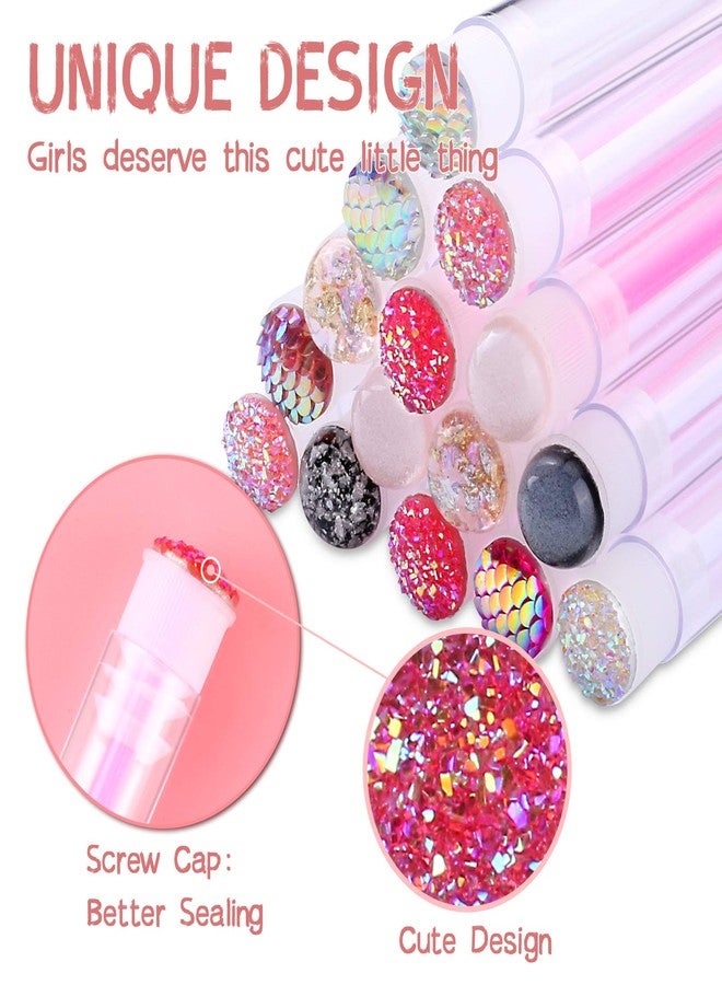 Dming 20 Pieces Eyelashes Brush Container Disposable Mascara Bruush Wand Case Lash Spoolies Tube Spoolie Holder Makeup Brush for Eyelash Extension Mix - Image 3