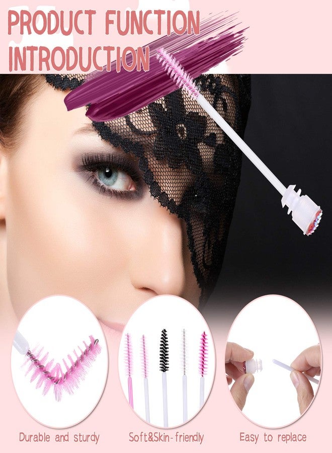 Dming 20 Pieces Eyelashes Brush Container Disposable Mascara Bruush Wand Case Lash Spoolies Tube Spoolie Holder Makeup Brush for Eyelash Extension Mix - Image 4