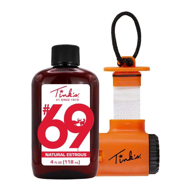 TINK'S 4 oz. #69 Doe-in-Rut Buck Lure & Scent Reel Combo Pack - Image 1